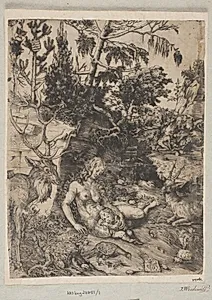 Den hellige John Chrysostoms bodsøvelse by Lucas Cranach (I)