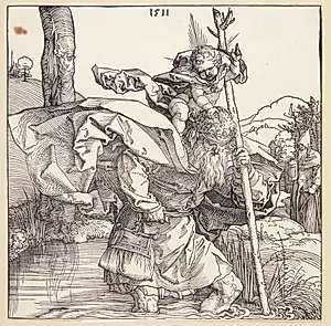 Den hellige Kristoffer by Albrecht Dürer