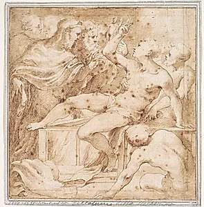 Den hellige Laurentius' martyrium by Valerio Castello