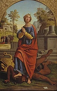 Den hellige Margrethe by Ortolano
