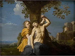 Den hellige Sebastian by Cornelis van Poelenburch