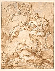 Den hellige Stanislaus Kostka i ekstase(?) by Marco Benefial