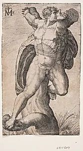 Den korsfæstede Haman by Melchior Lorck