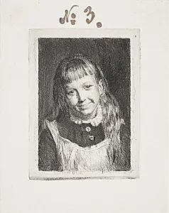 Den leende pige. Portræt af Ida Alma Bloch by Carl Bloch