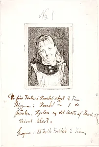 Den leende pige. Portræt af Ida Alma Bloch by Carl Bloch