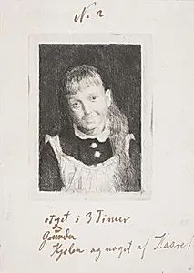 Den leende pige. Portræt af Ida Alma Bloch by Carl Bloch