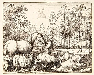 Den misundelige hest by Allaert van Everdingen