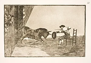 Den modige Martincho i arenaen i Saragossa by Francisco de Goya