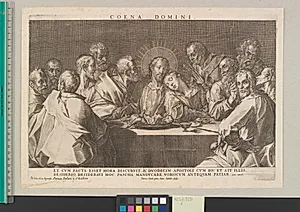 Den sidste nadver (Coena Domini) by Johannes Sadeler (I)