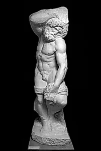 Den skæggede fange by Michelangelo Buonarroti