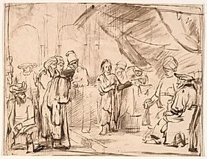 Den tolvårige Jesus i templet by Karel van Savoy