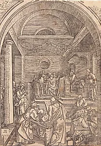 Den tolvårige Kristus i Templet by Ubekendt