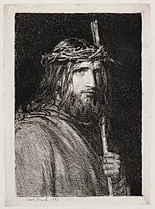 Den tornekronede Kristus by Carl Bloch