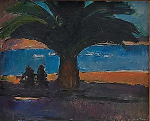 Den tykke palme. Udsigt fra Villefranche by J.A. Jerichau (II)