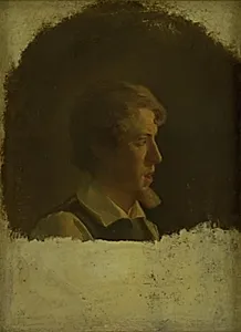 Den tyske maler Hermann Kaufmann. Studiehoved by Wilhelm Bendz