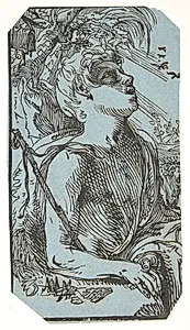 Den unge Johannes Døberen by Hendrick Goltzius