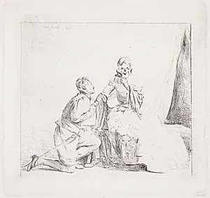 Den unge mand og Døden by Carl Bloch