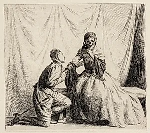 Den unge mand og Døden by Carl Bloch