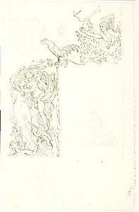 Den unge mand undsiger hanen by Lorenz Frølich