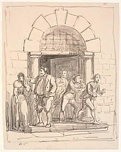 Den upåpasselige fangevogter by Wilhelm Marstrand
