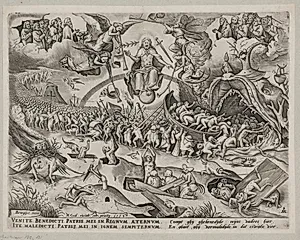 Den yderste dom (Venite. Benedicti.Patris.Mei.Regnum.Aeternum ...) by Pieter van der Heyden
