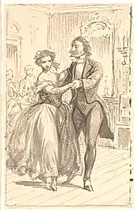 Det første par på ballet by Wilhelm Marstrand