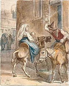 Det genstridige æsel by Wilhelm Marstrand