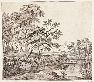 Det hældende træ by Jan Hackaert