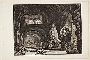 Det indre af den såkaldte Maecenas' Villa i Tivoli by Giovanni Battista Piranesi
