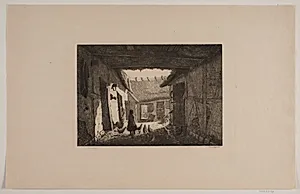 Det indre af en bondegård by Julius Aagaard