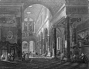 Det indre af en katolsk kirke by Jacob Balthasar Peeters