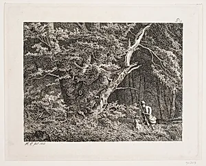 Det indre af en skov by Hermann Carmiencke