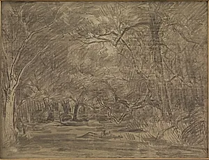 Det indre af en skov by Théodore Rousseau