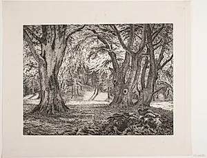 Det indre af en skov by Vilhelm Kyhn