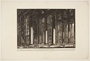Det indre af forhallen til Pantheon by Giovanni Battista Piranesi