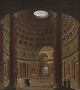 Det indre af Pantheon i Rom