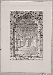 Det indre af Salling kirke by Julius Magnus-Petersen