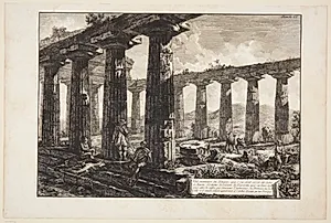 Det indre af templet, som menes opført for gudinden Juno [...] by Francesco Piranesi