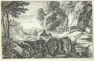 Det lille vandfald by Herman van Swanevelt