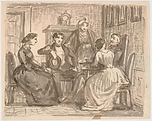 Det ny medlem af familien by Wilhelm Marstrand