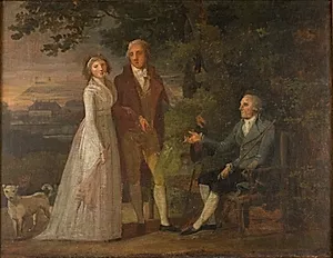 Det Rybergske familiebillede. Skitse by Jens Juel