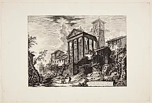 Det såkaldte Hercules-tempel i Corti ved Velletri by Giovanni Battista Piranesi