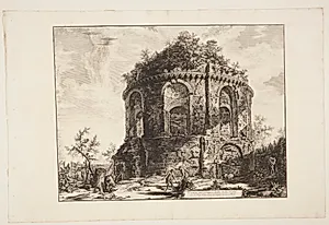 Det såkaldte Tempio della Tosse på Via Tibertina nær Tivoli by Giovanni Battista Piranesi