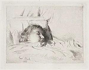 Det sovende barn by Carl Bloch