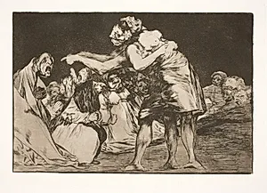 Det tåbelige ægteskab (Hun, som vil giftes, går aldrig glip af muligheden for at fortælle om dette) by Francisco de Goya
