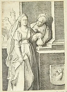Det ulige par by Hendrick Goltzius