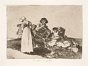 Det værste er, at man må tigge (55) by Francisco de Goya