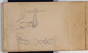 Detaljer af en stol og kandelaber i domkirken i Verona by Niels Larsen Stevns