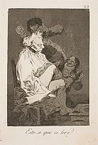 Dette kaldes at læse by Francisco de Goya