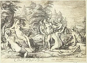 Diana og Callisto by Jan Saenredam